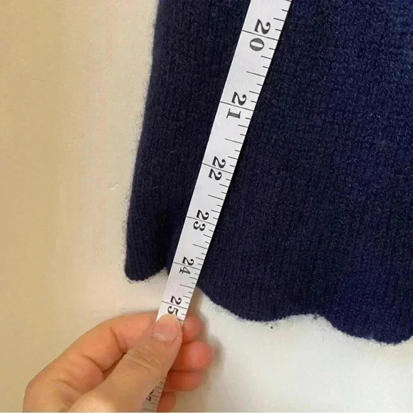 Kangra 100% Cashmere Turtleneck Sweater, Navy Blue & Gray, XS (Made in Italy) - Picture 10 of 11